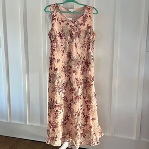 Coldwater Creek Cotton & Silk Floral Print Dress